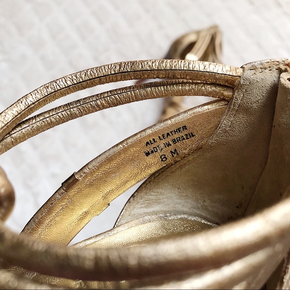 TORY BURCH Gold Braided Knot Heeled Sandals - Picture 8 of 8